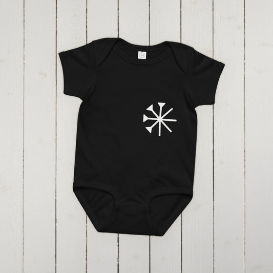 Baby Jersey Body mit ezidischer Flagge