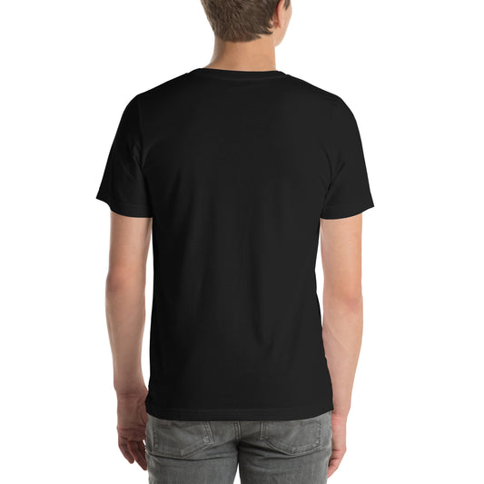 schwarzes T-shirt von hinten